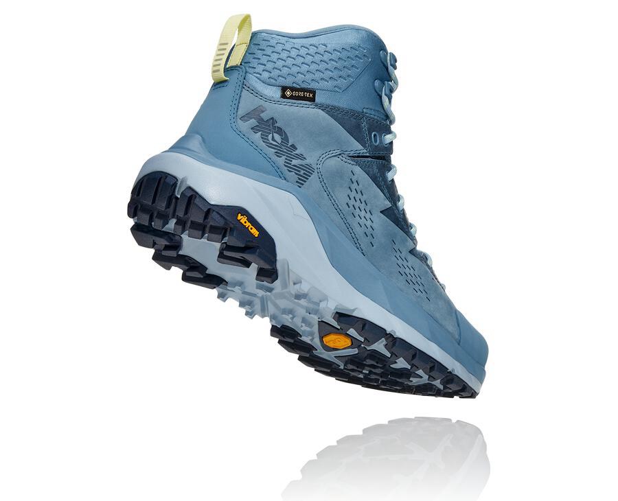 Hoka One One Yürüyüş Botları Kadın Mavi - Kaha Gore-Tex - YW8465091